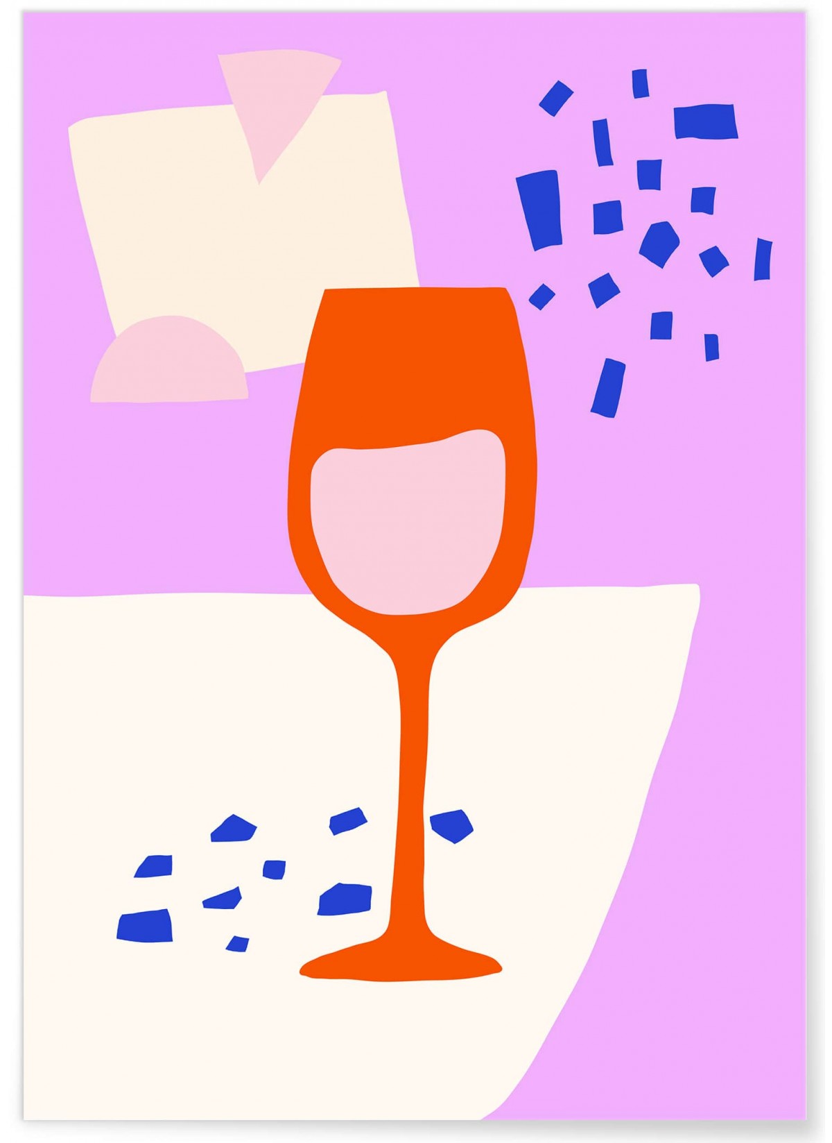 Affiche Le verre de vin