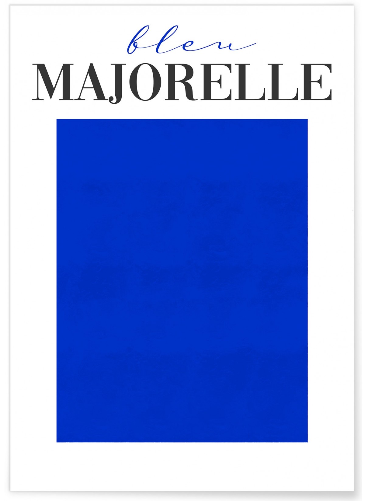 Affiche Bleu Majorelle