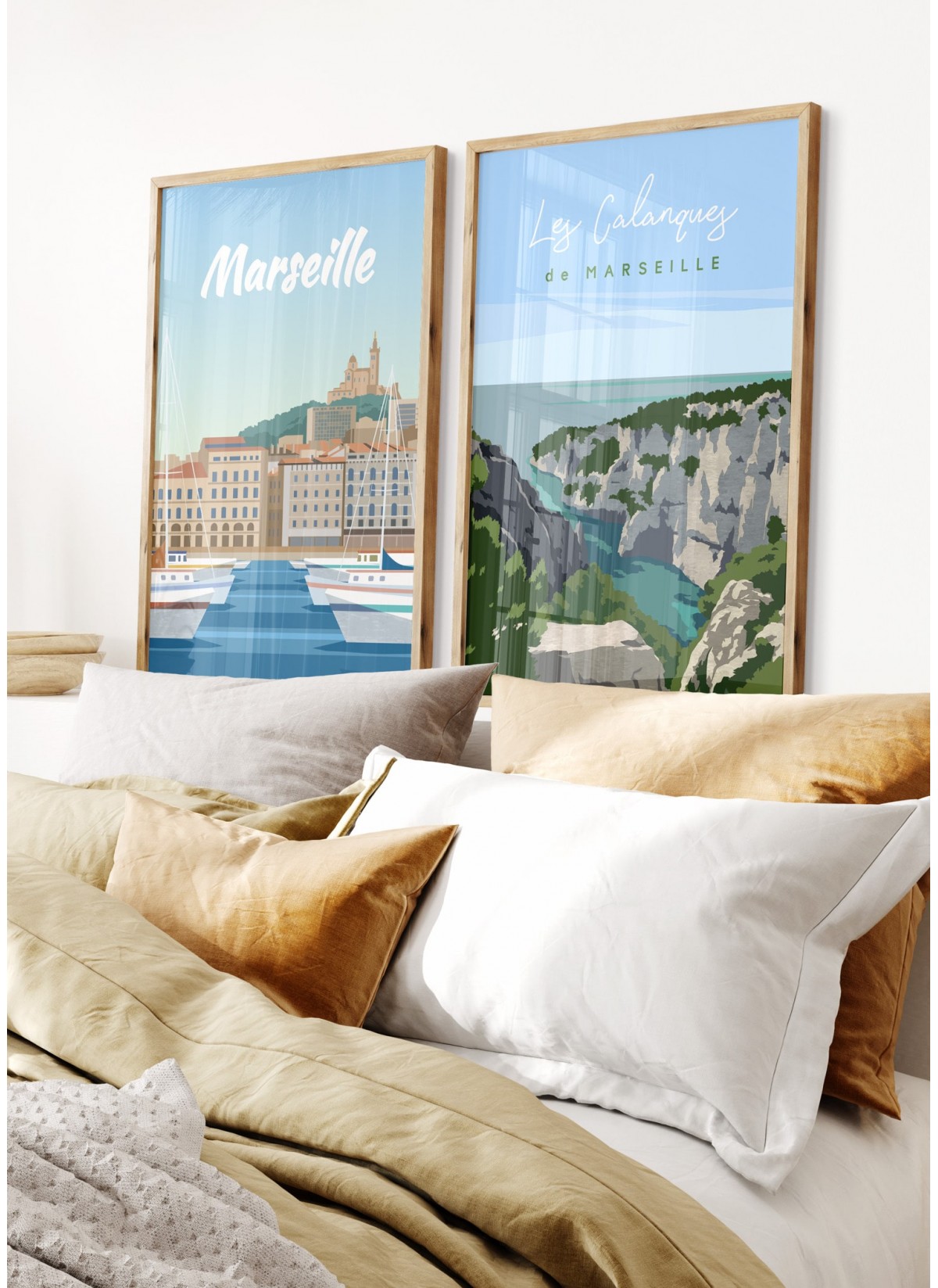 Affiche Les calanques de Marseille, décoration murale |  L’Afficherie