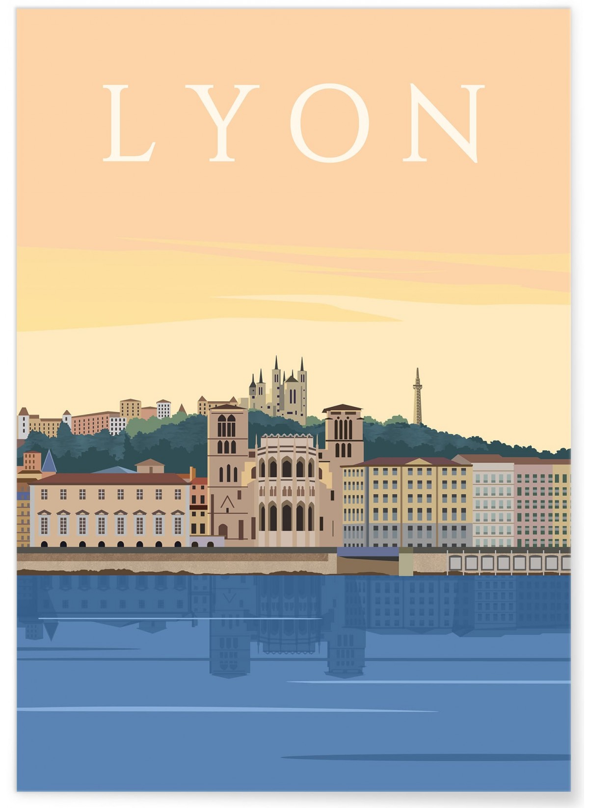 Affiche ville Lyon 4