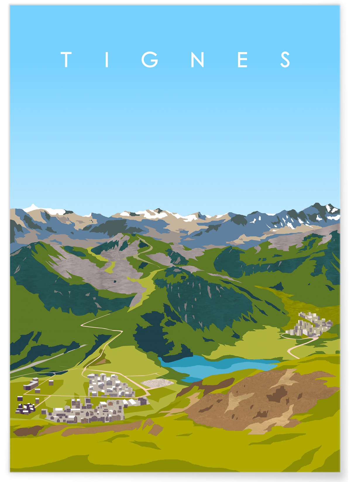 Affiche ville Tignes
