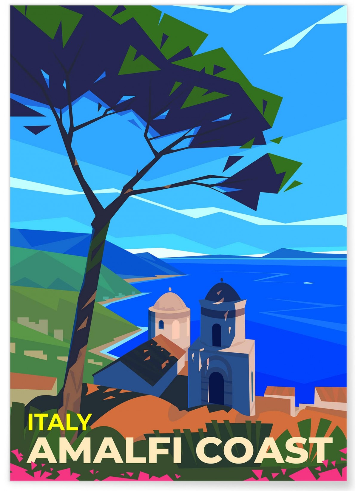 Affiche Italie - Côte Amalfitaine