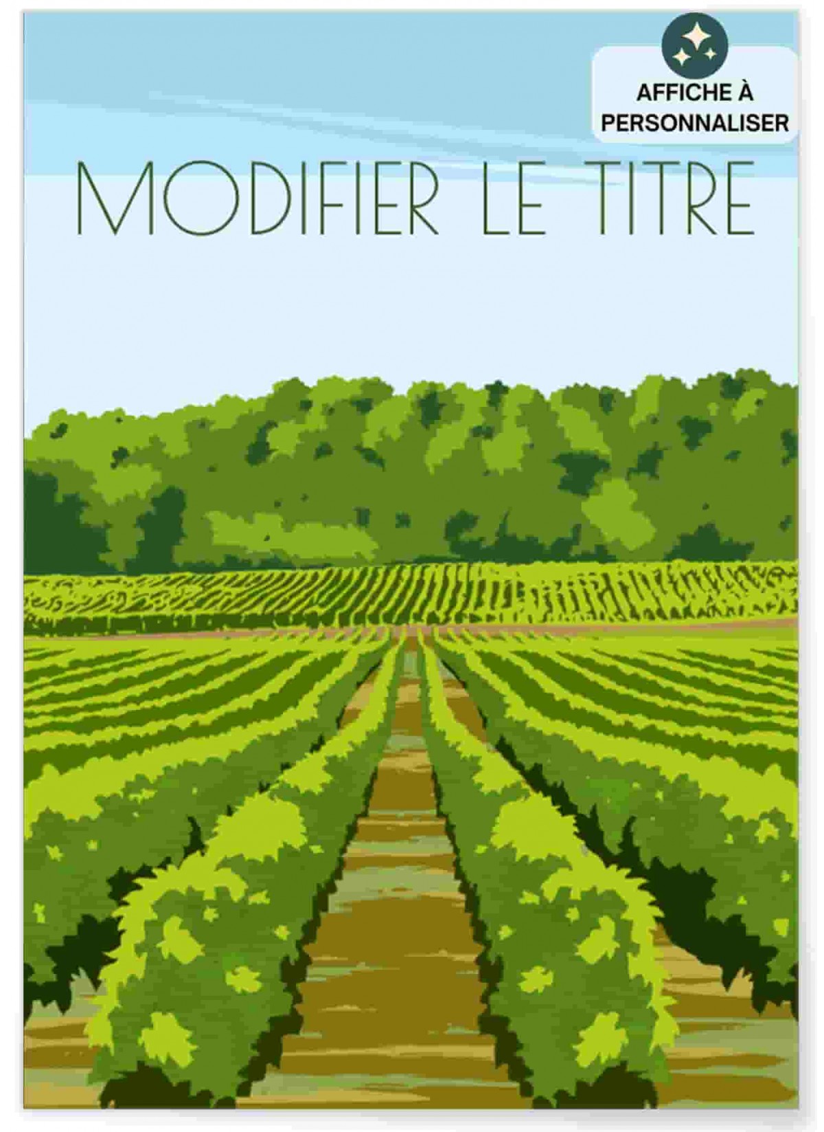 Affiche vignes à personnaliser |  L’Afficherie