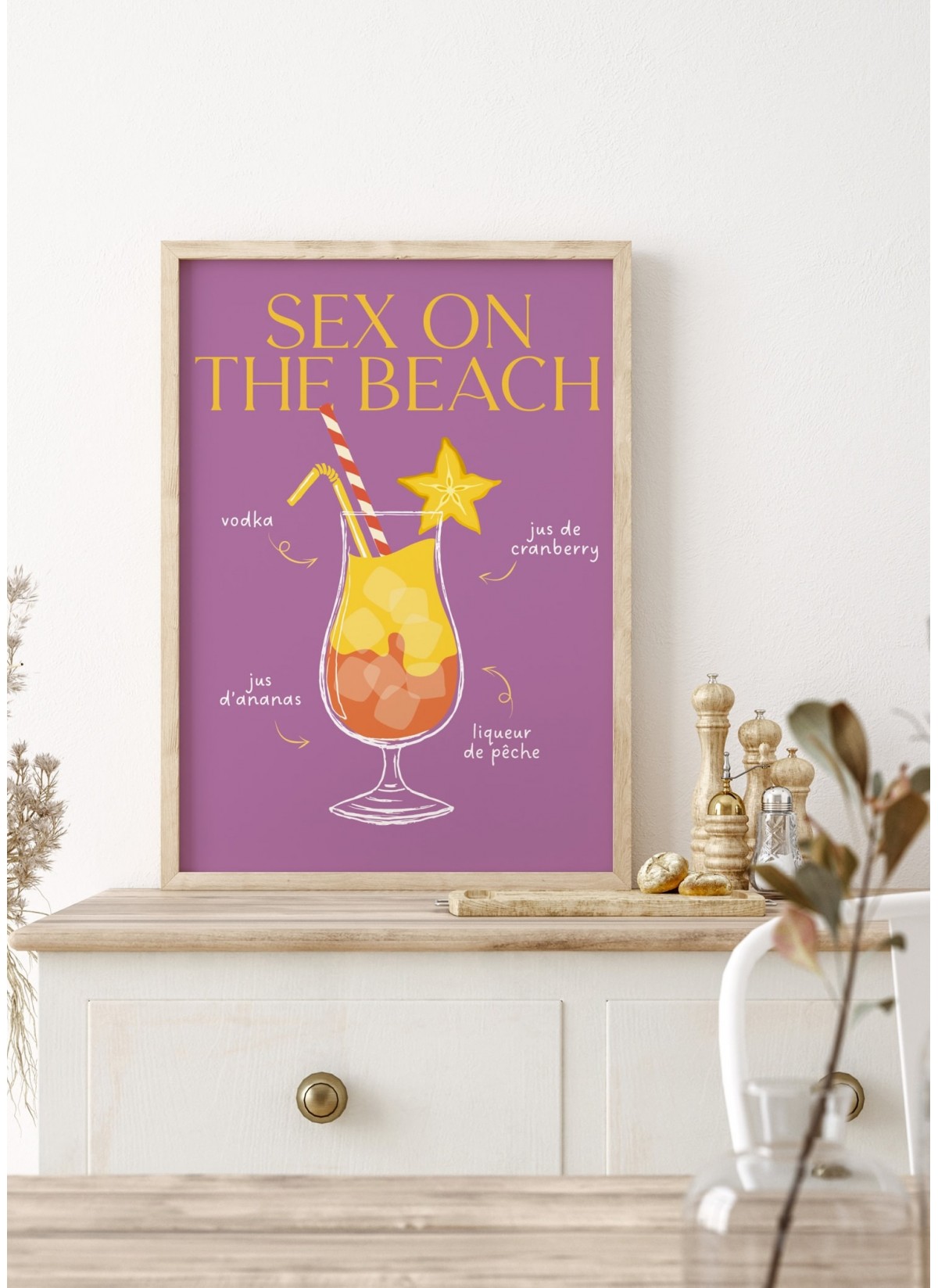 Affiche Cocktail Sex on the beach 2