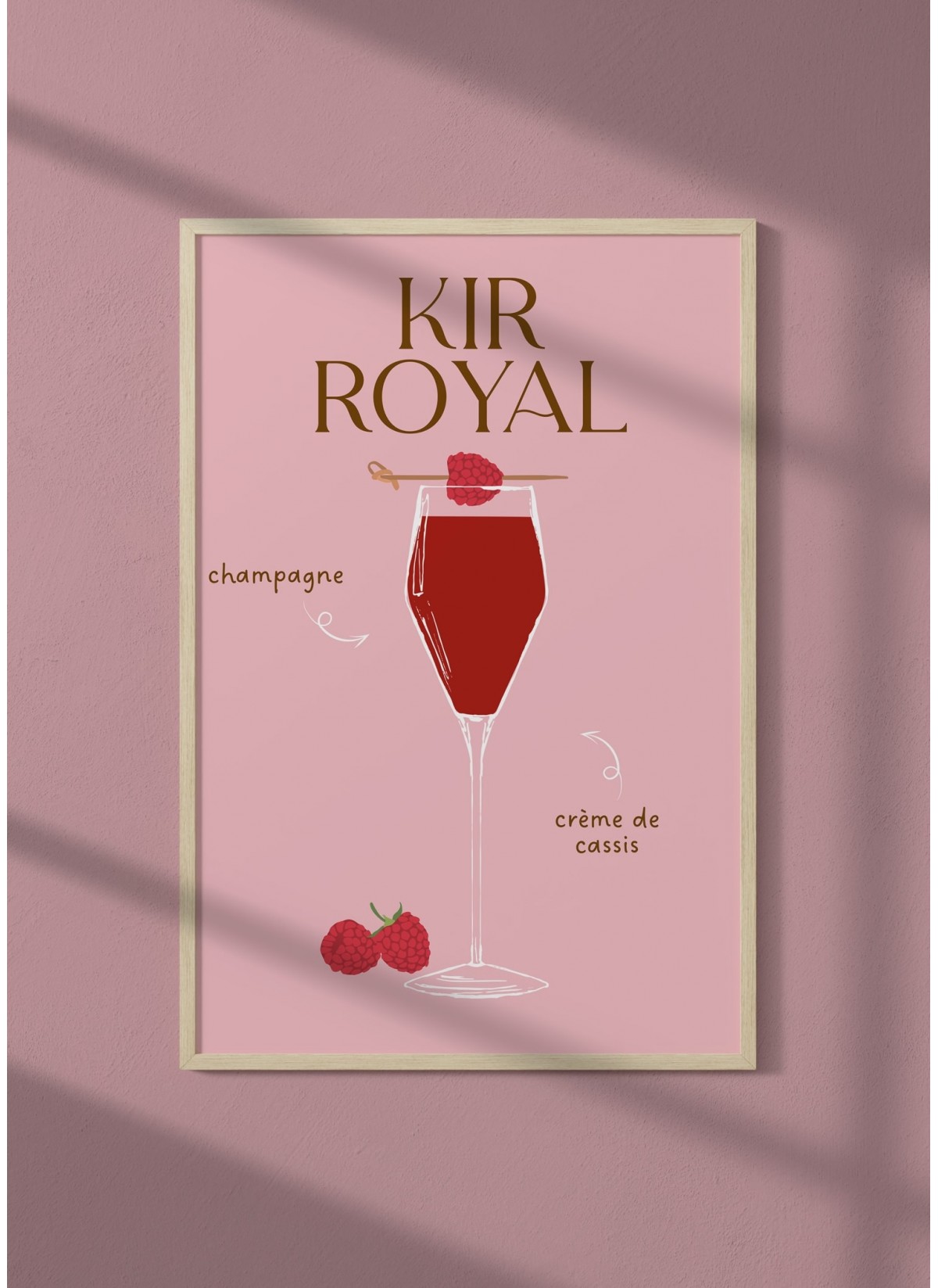 Affiche Cocktail Kir Royal 2