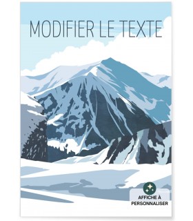 Affiche personnalisée "montagnes" , poster personnalisé |  L’Afficherie