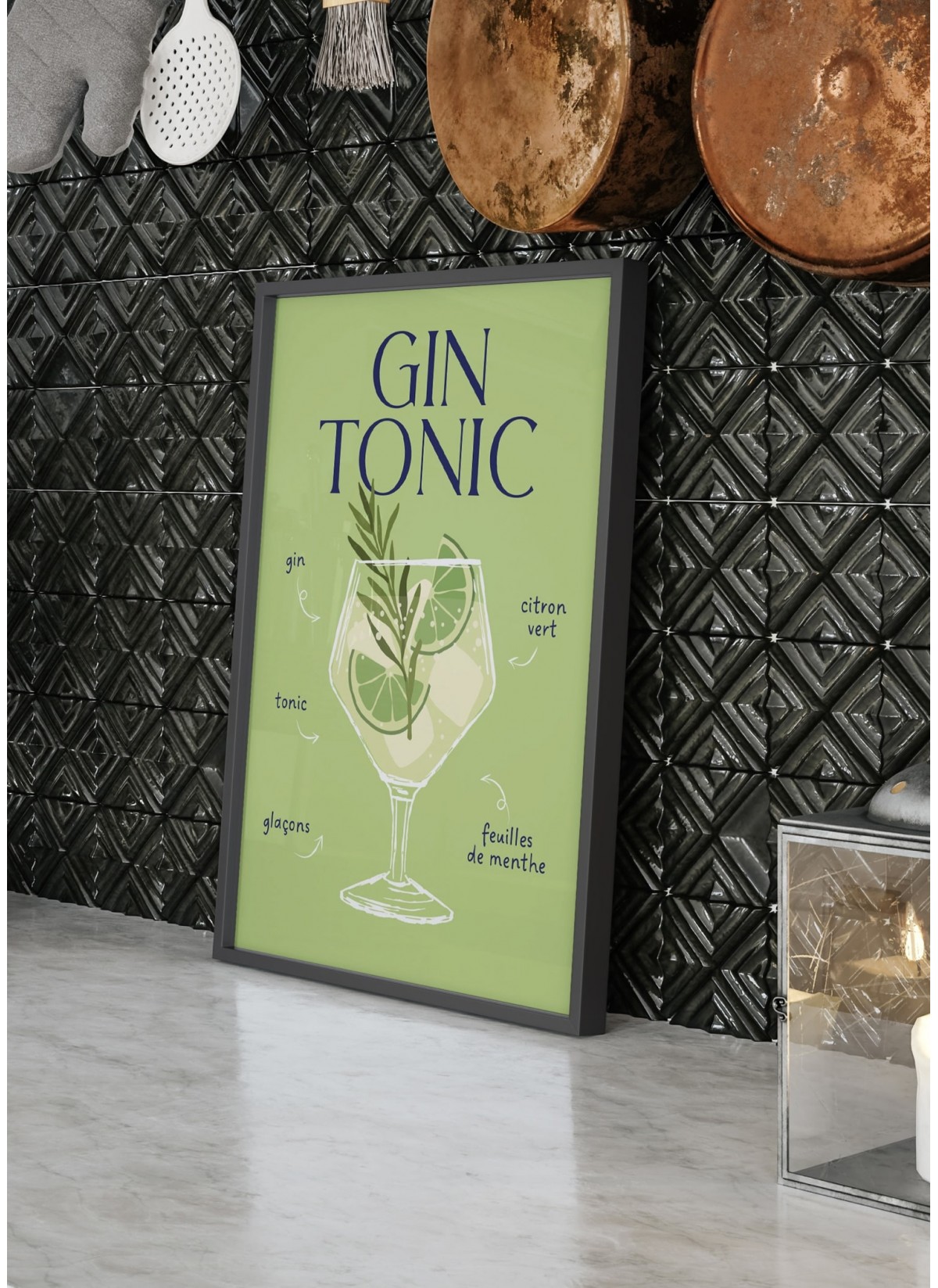 Affiche Cocktail Gin Tonic 2