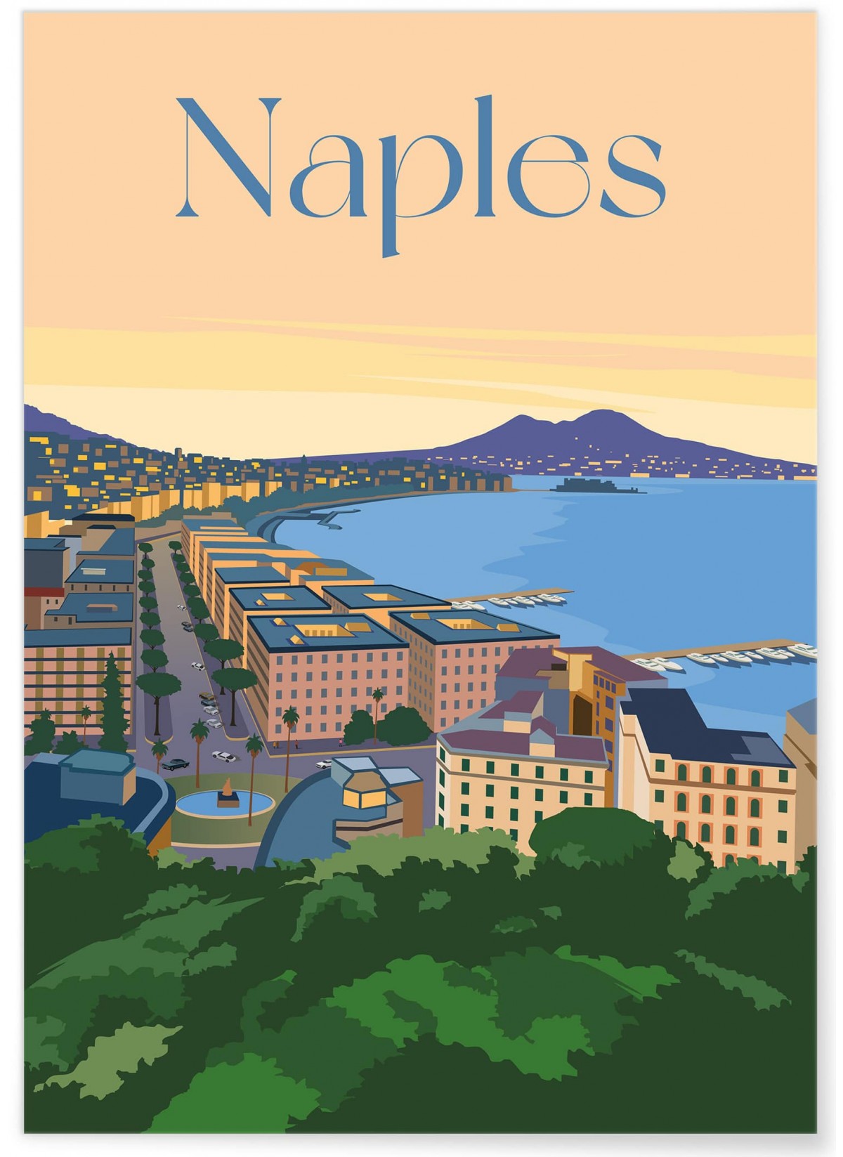 Affiche ville Naples