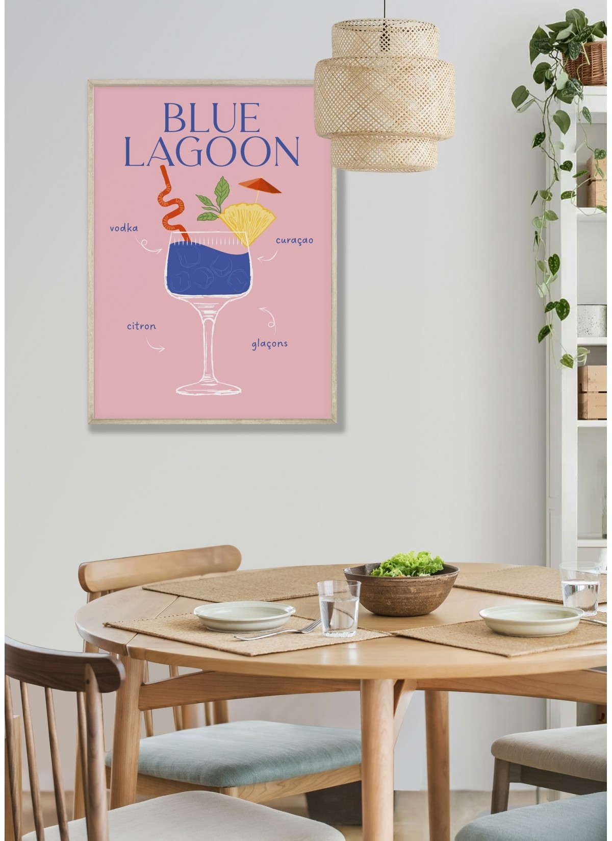 Affiche Cocktail Blue Lagoon 2