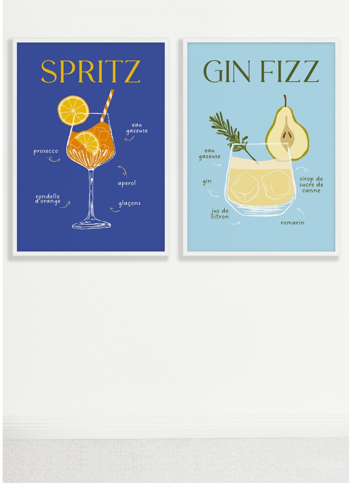 Affiche Cocktail Gin Fizz 2