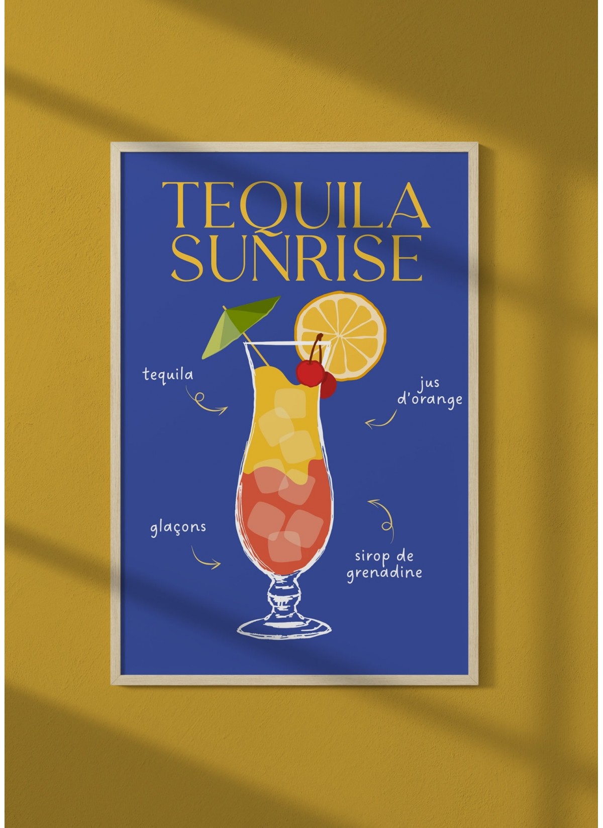Affiche Cocktail Tequila Sunrise 2