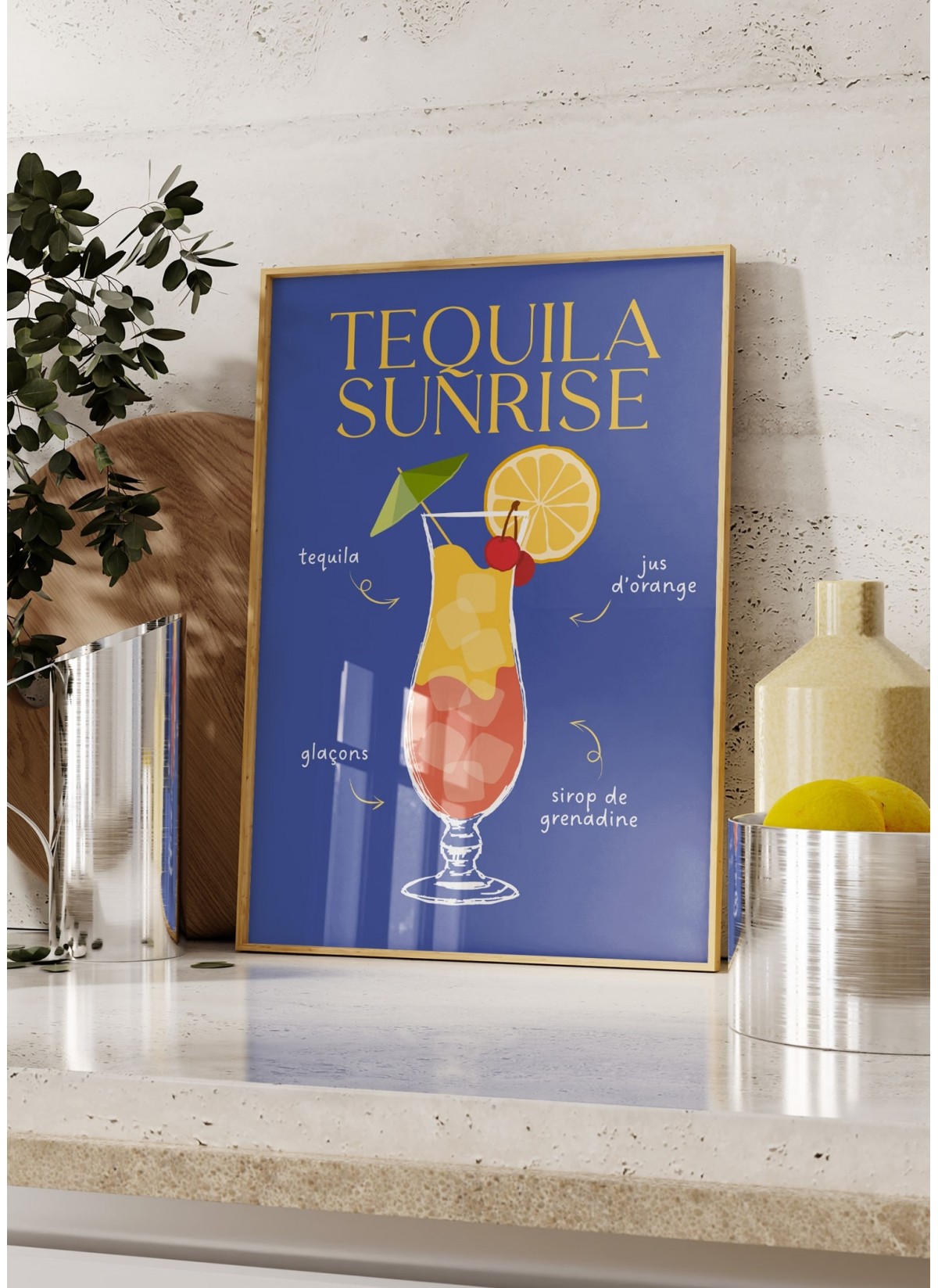 Affiche Cocktail Tequila Sunrise 2