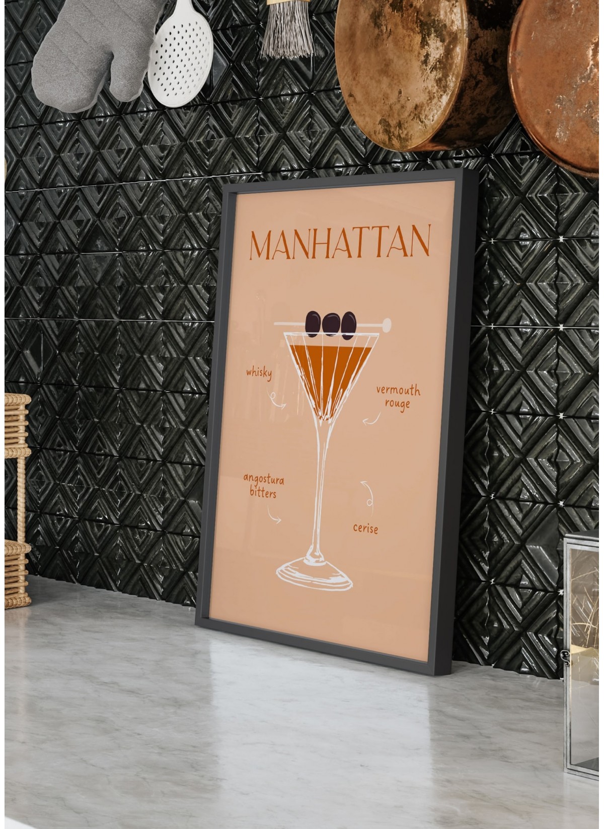 Affiche Cocktail Manhattan 2