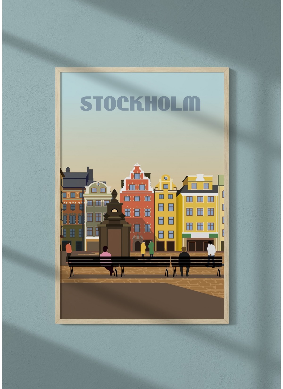 Affiche ville Stockholm
