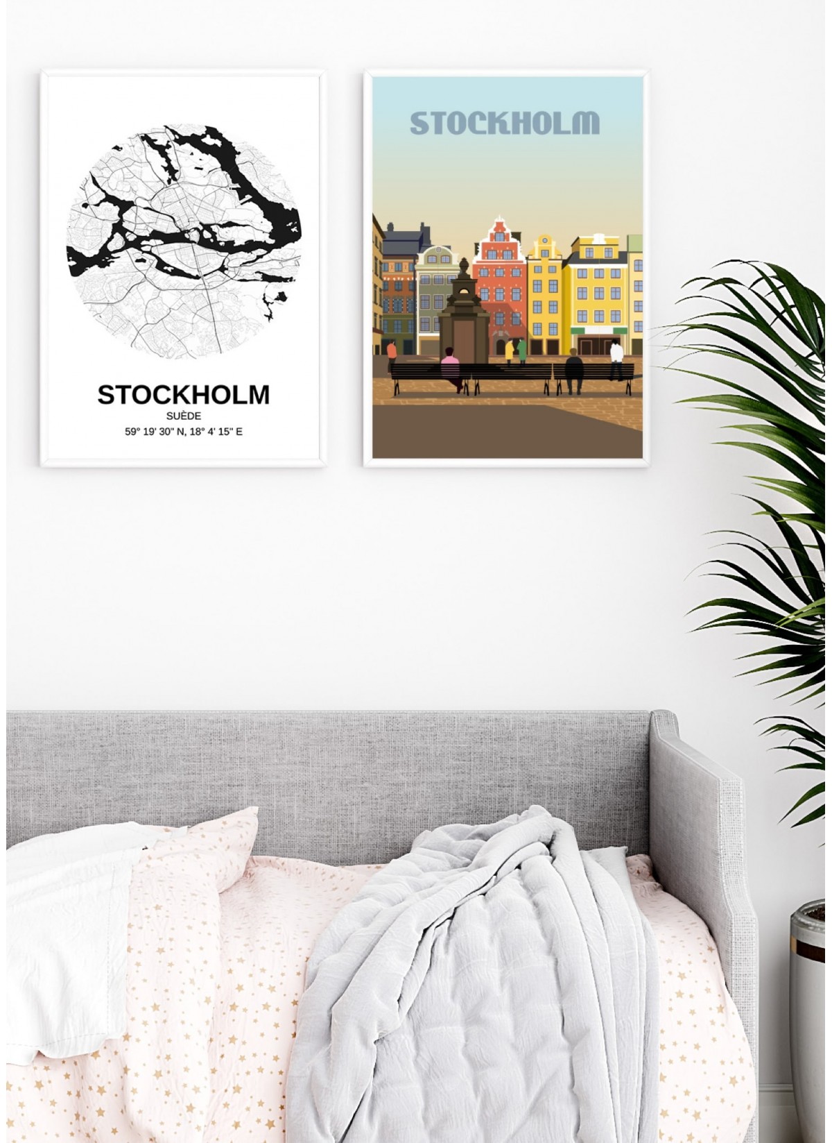 Affiche ville Stockholm