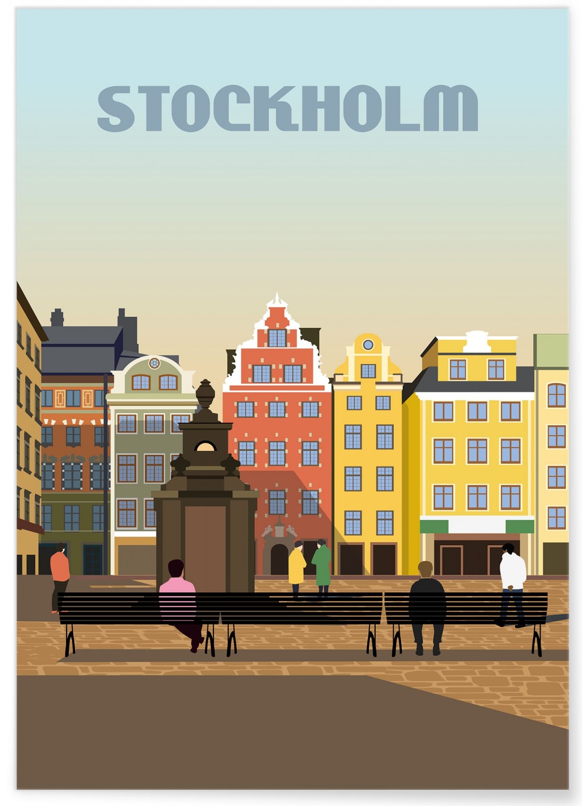 Affiche ville Stockholm