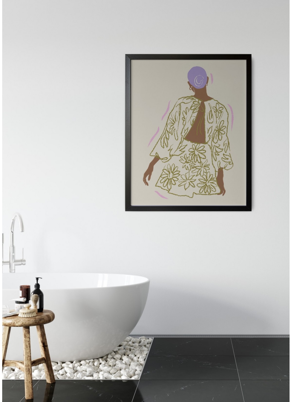Affiche La femme à fleurs