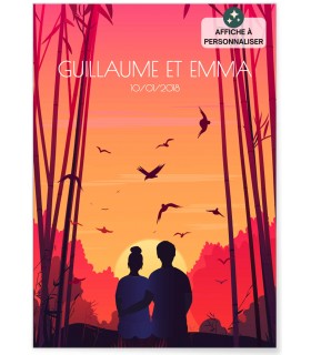 Affiche Couple personnalisable 2| L’AFFICHERIE