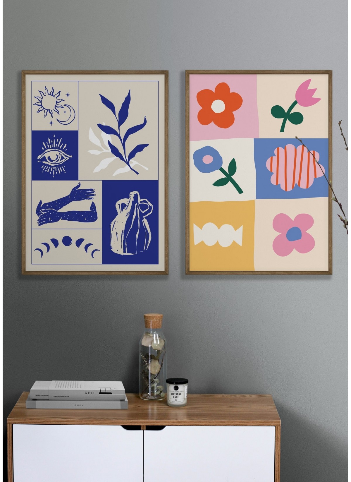 Affiche Composition Bleue