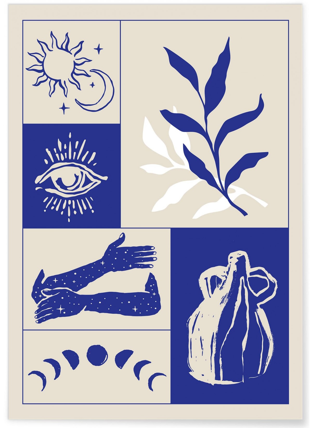 Affiche Composition Bleue