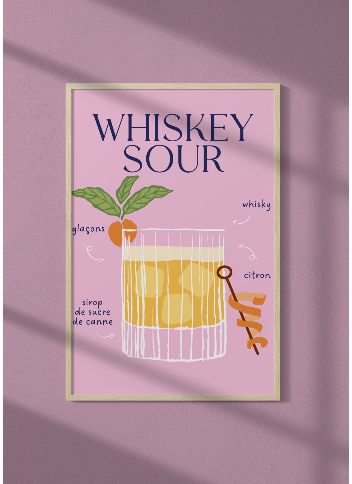 Affiche Cocktail Whiskey Sour 2