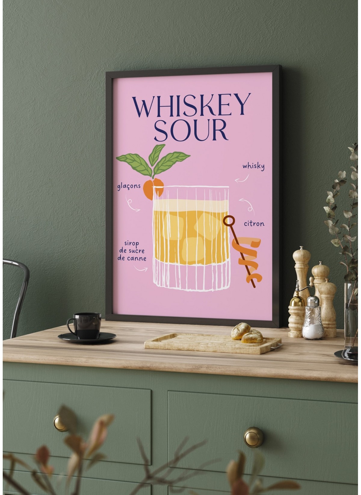 Affiche Cocktail Whiskey Sour 2