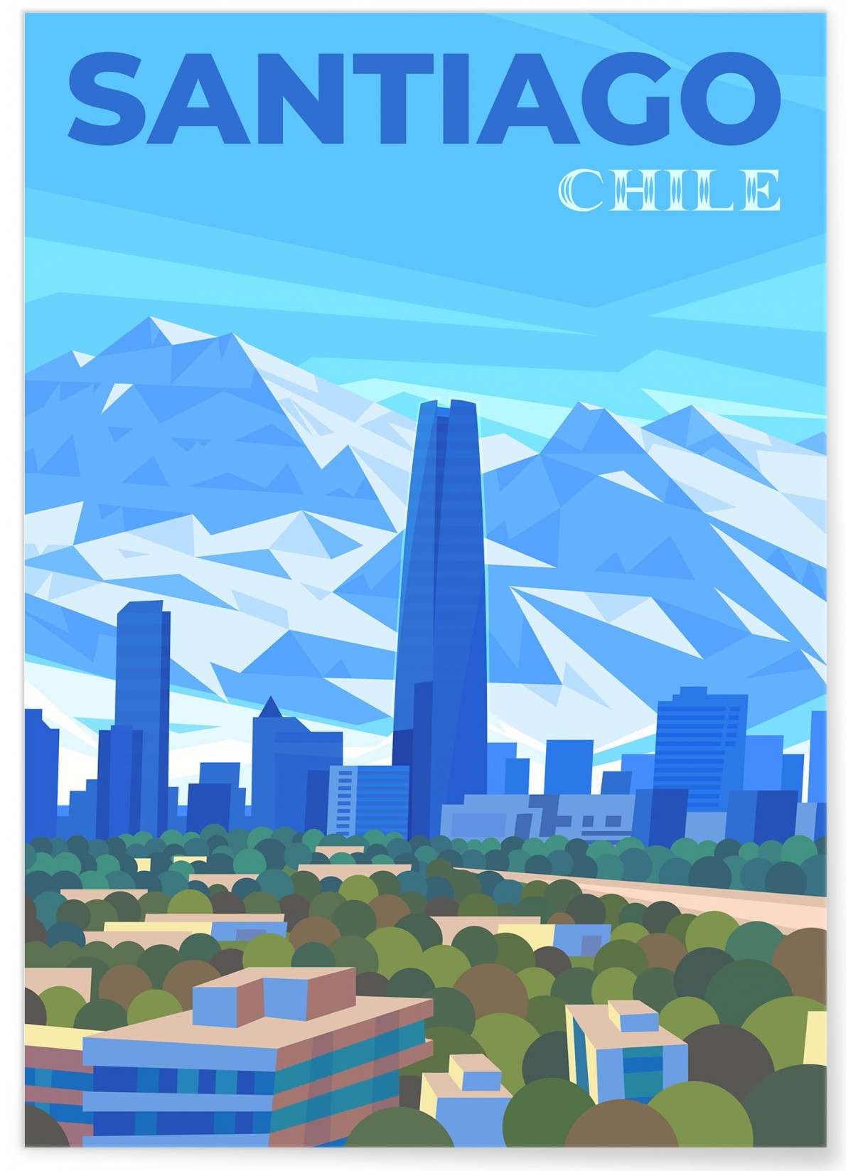 Affiche ville Santiago