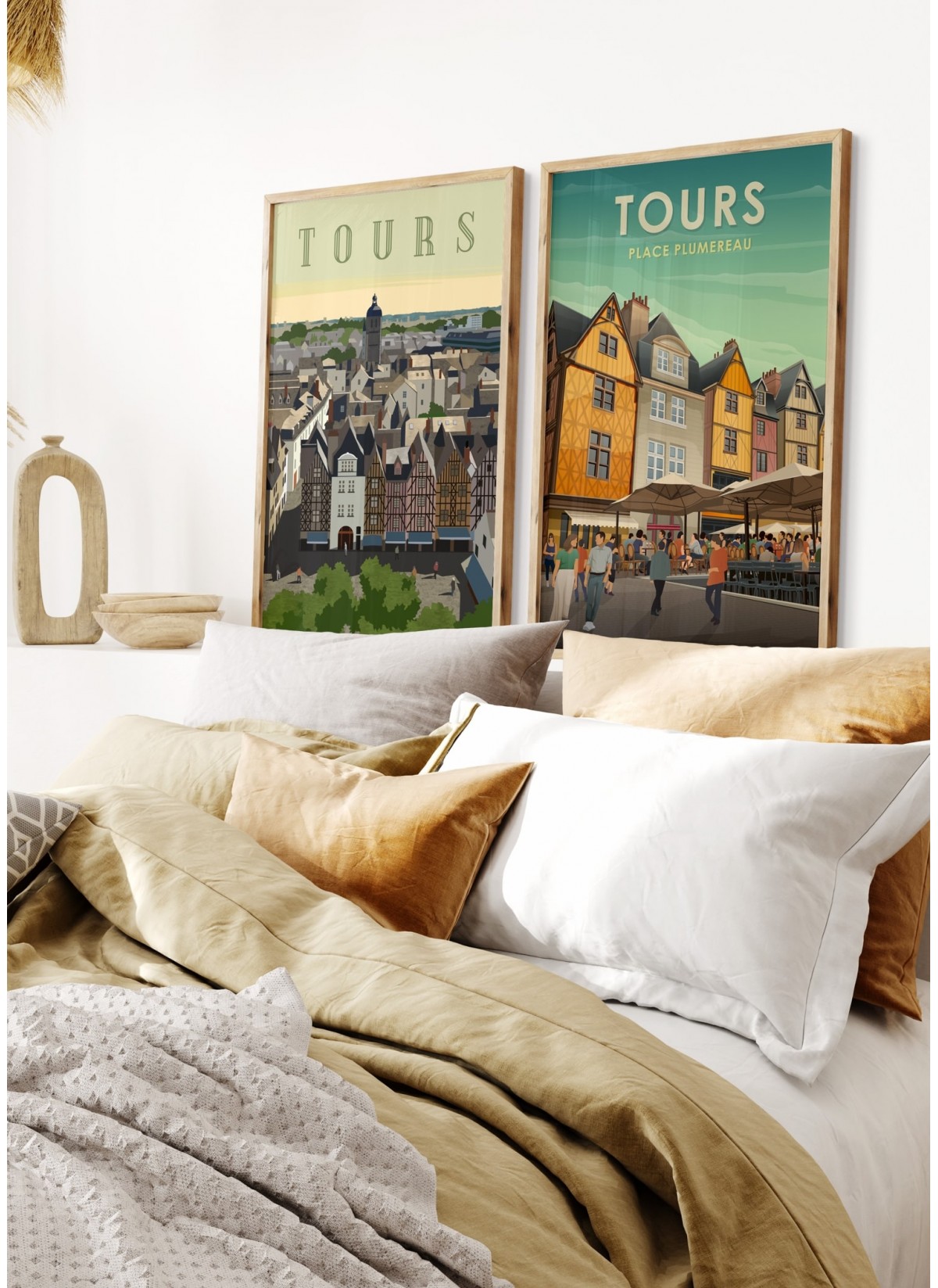 Affiche ville Tours - Place Plumereau 2