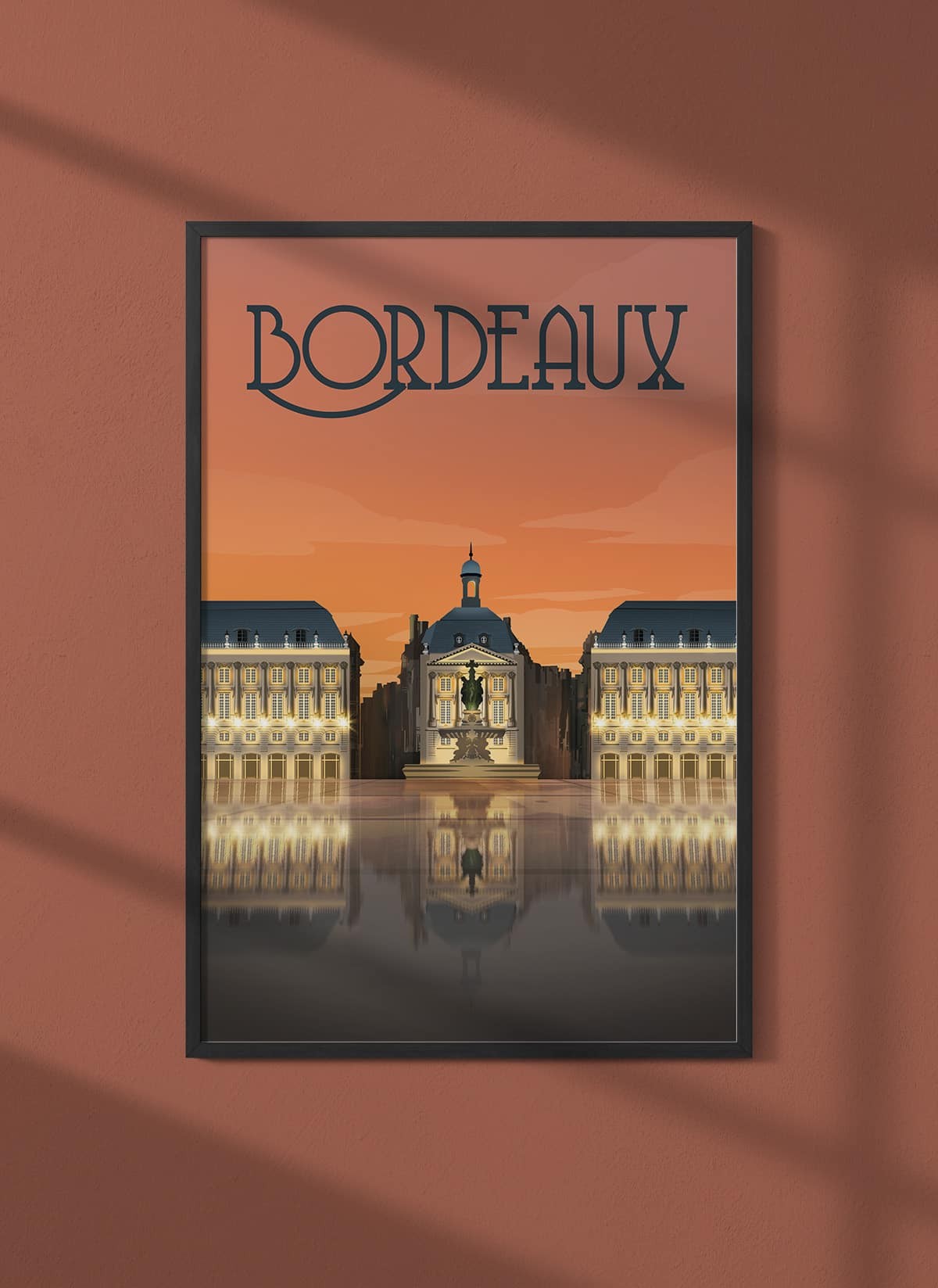 Affiche ville Bordeaux