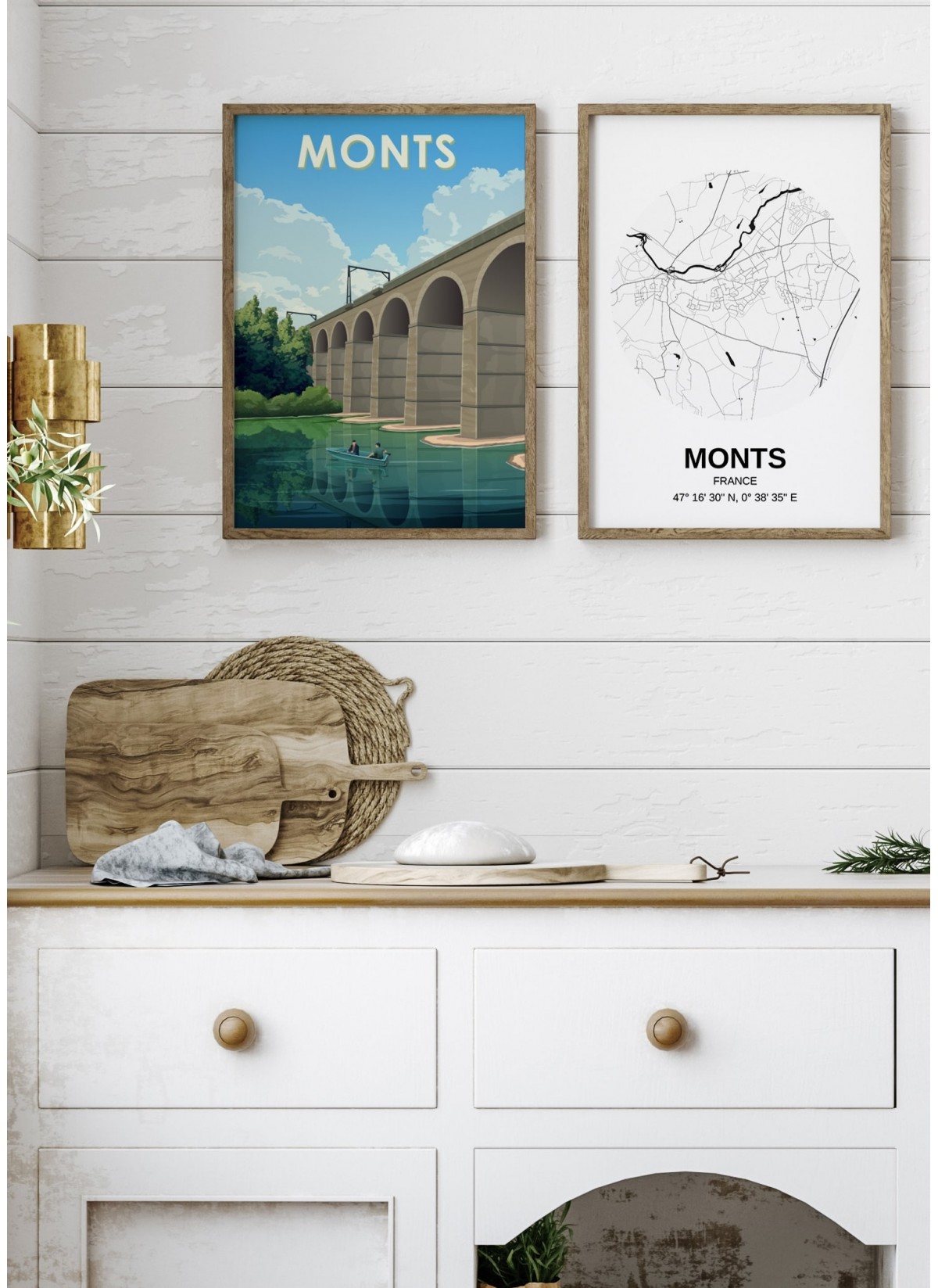 Affiche ville Monts