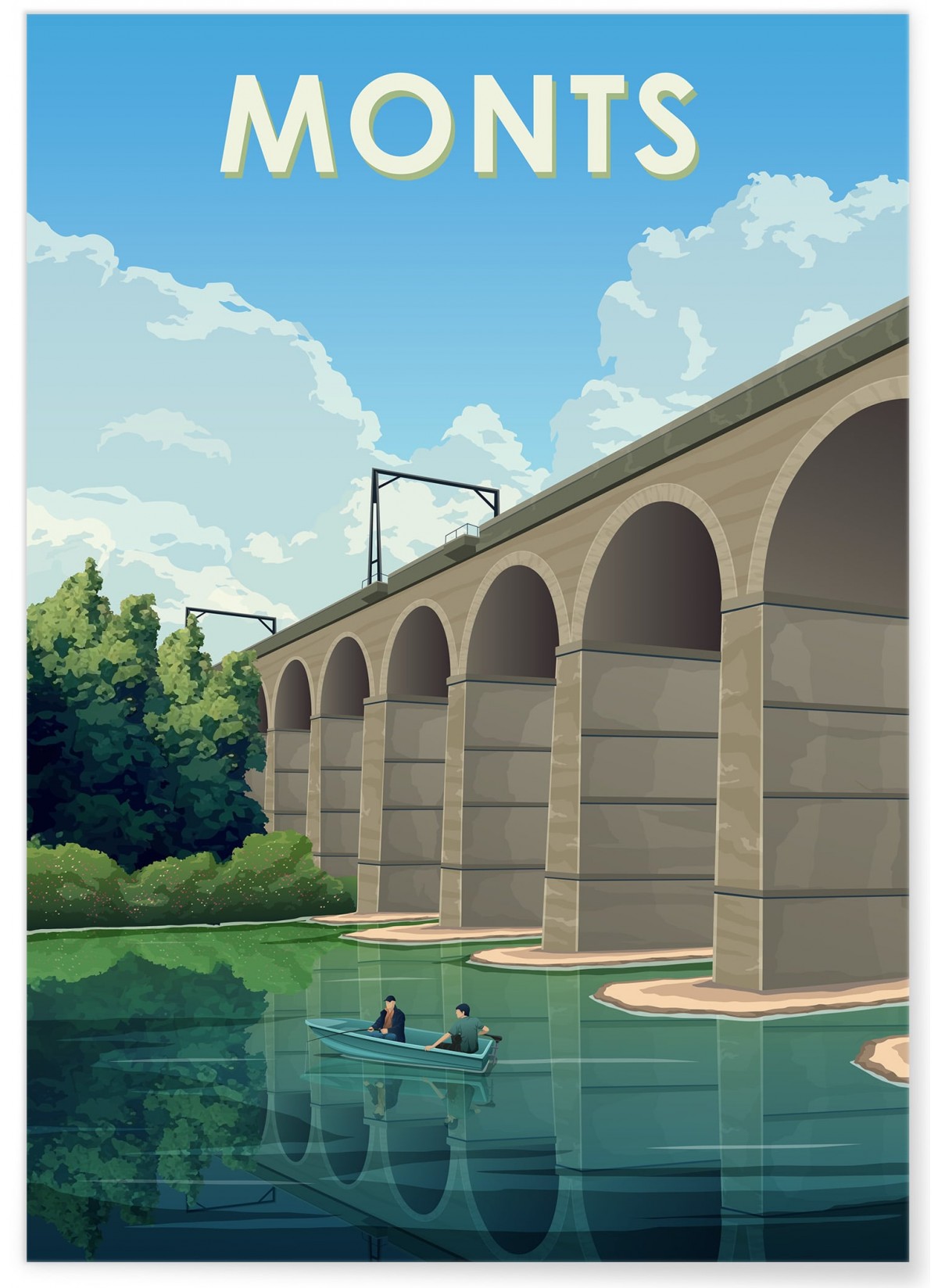Affiche ville Monts