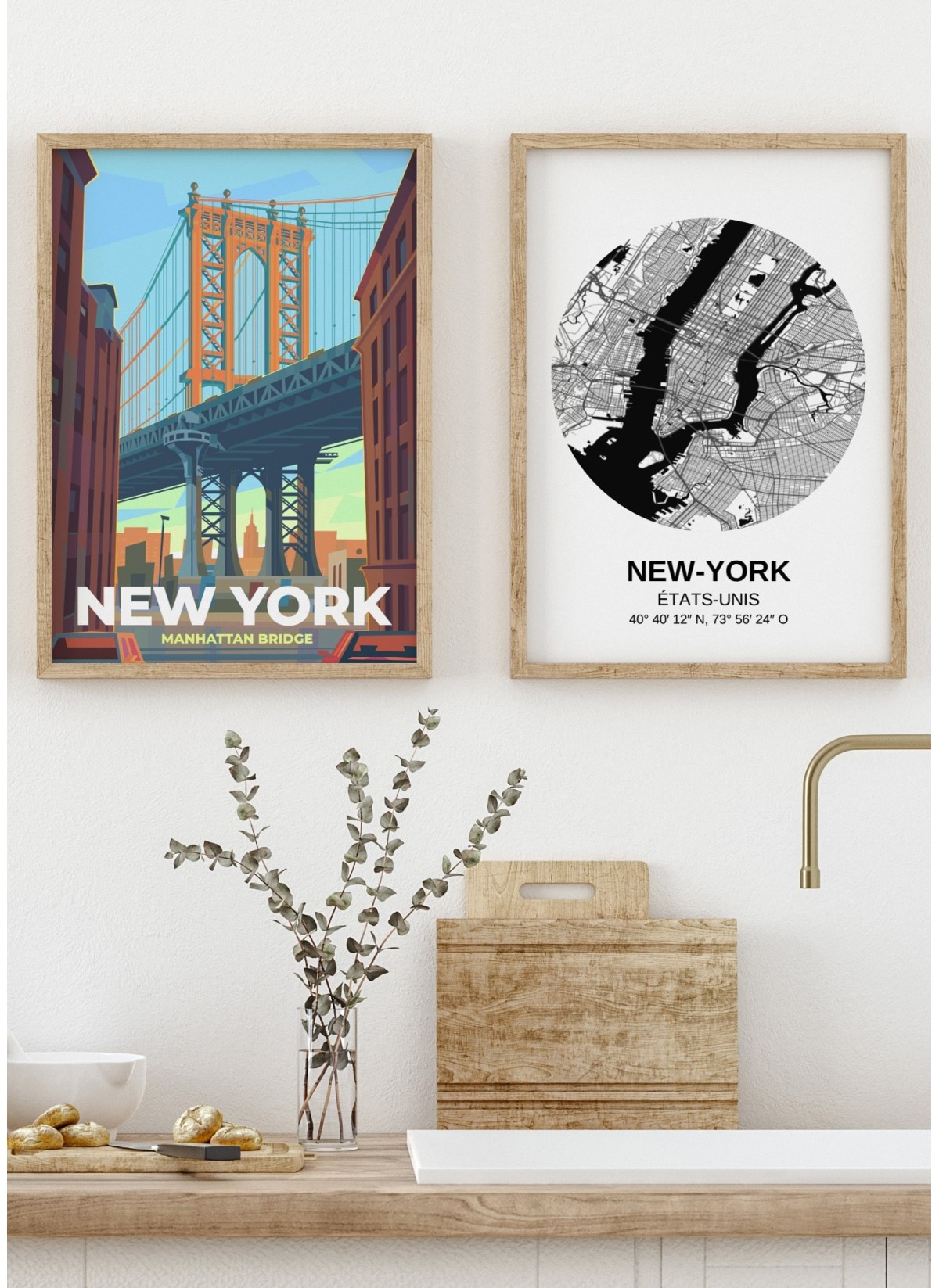 Affiche ville New York 3, déco murale |  L’Afficherie