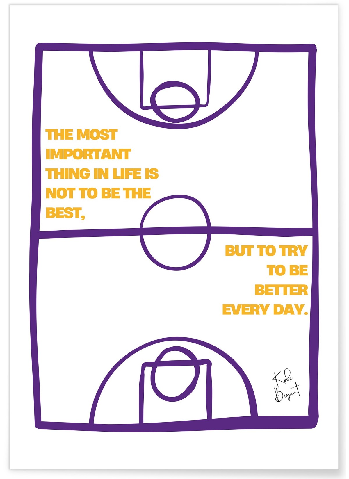 Affiche Kobe Bryant - Citation motivante