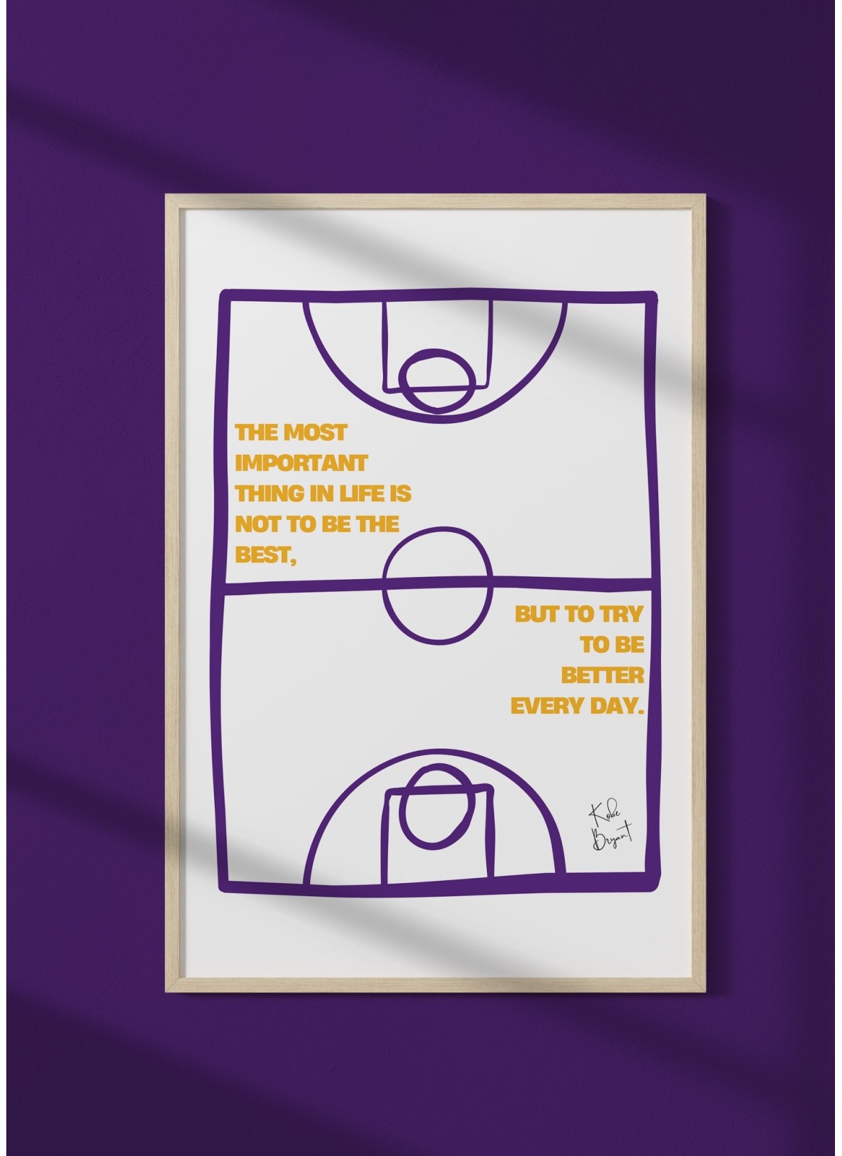 Affiche Kobe Bryant - Citation motivante