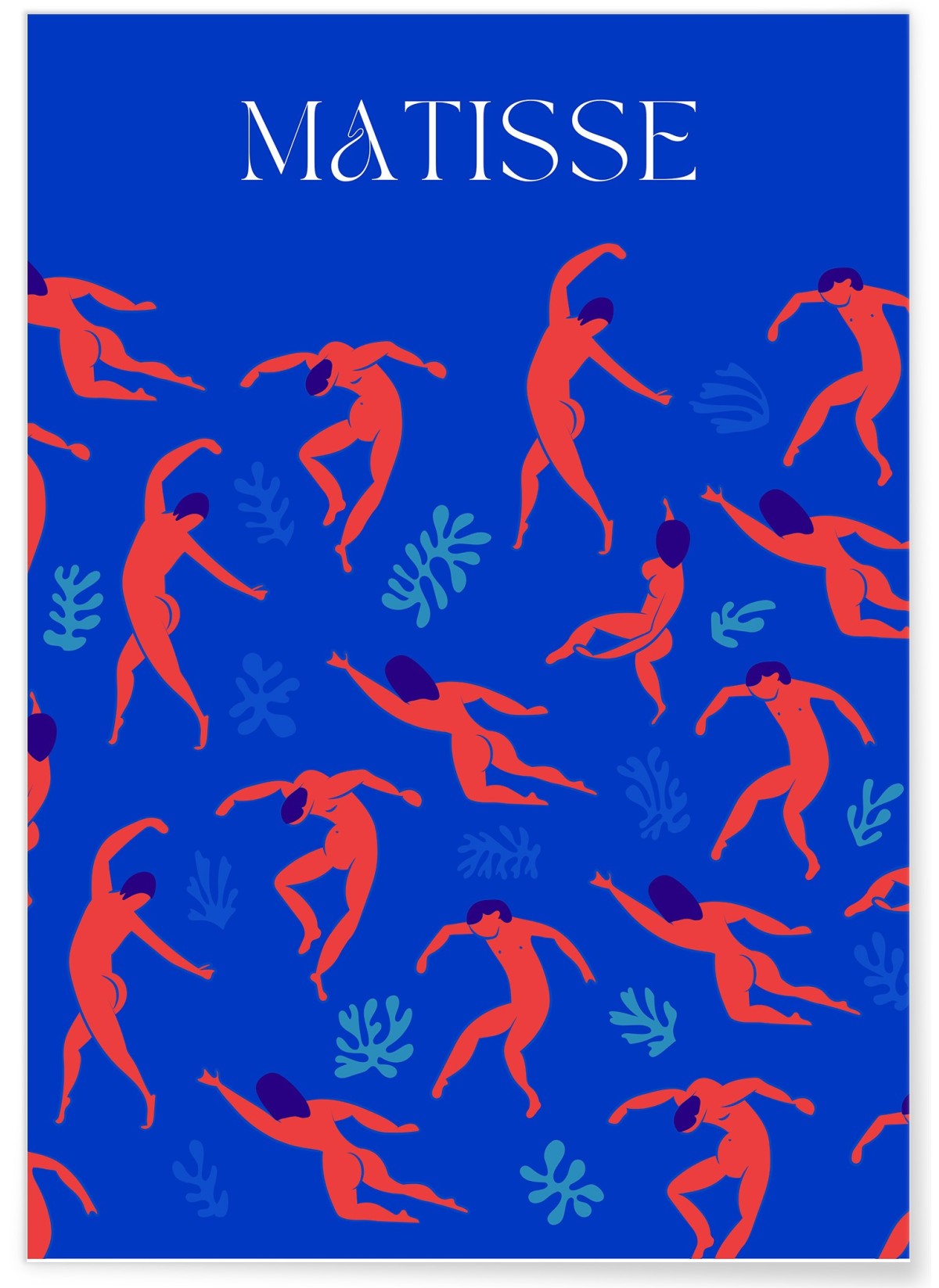 Affiche Matisse abstraite – Corps en mouvement et feuillage