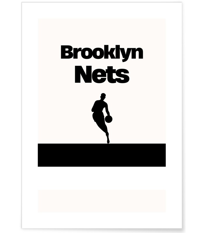 Affiche Brooklyn Nets - Design minimaliste