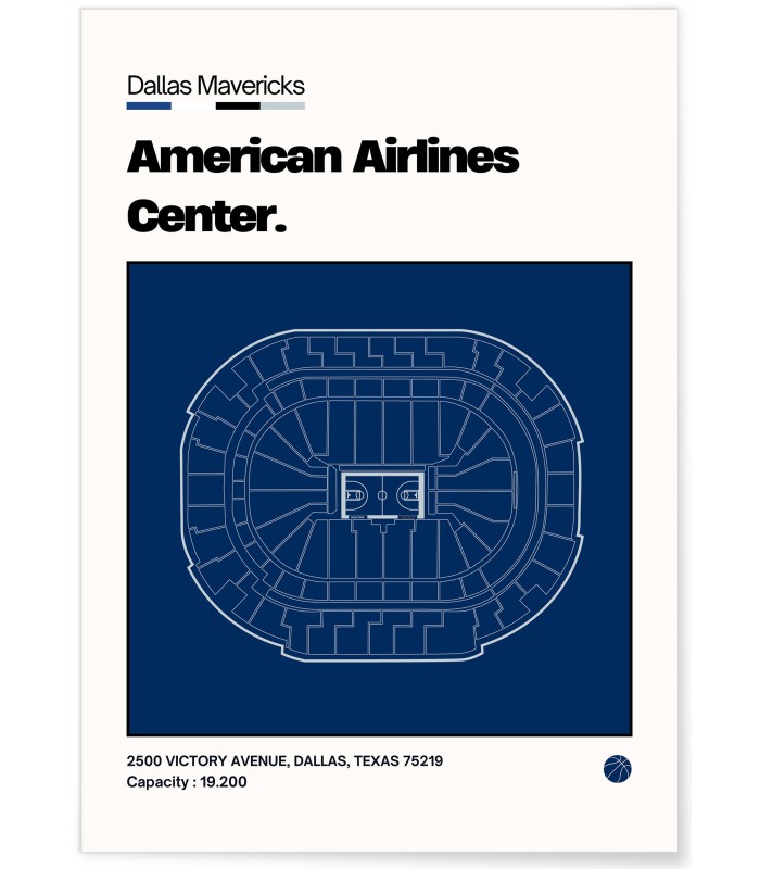 Affiche American Airlines Center - Dallas Mavericks