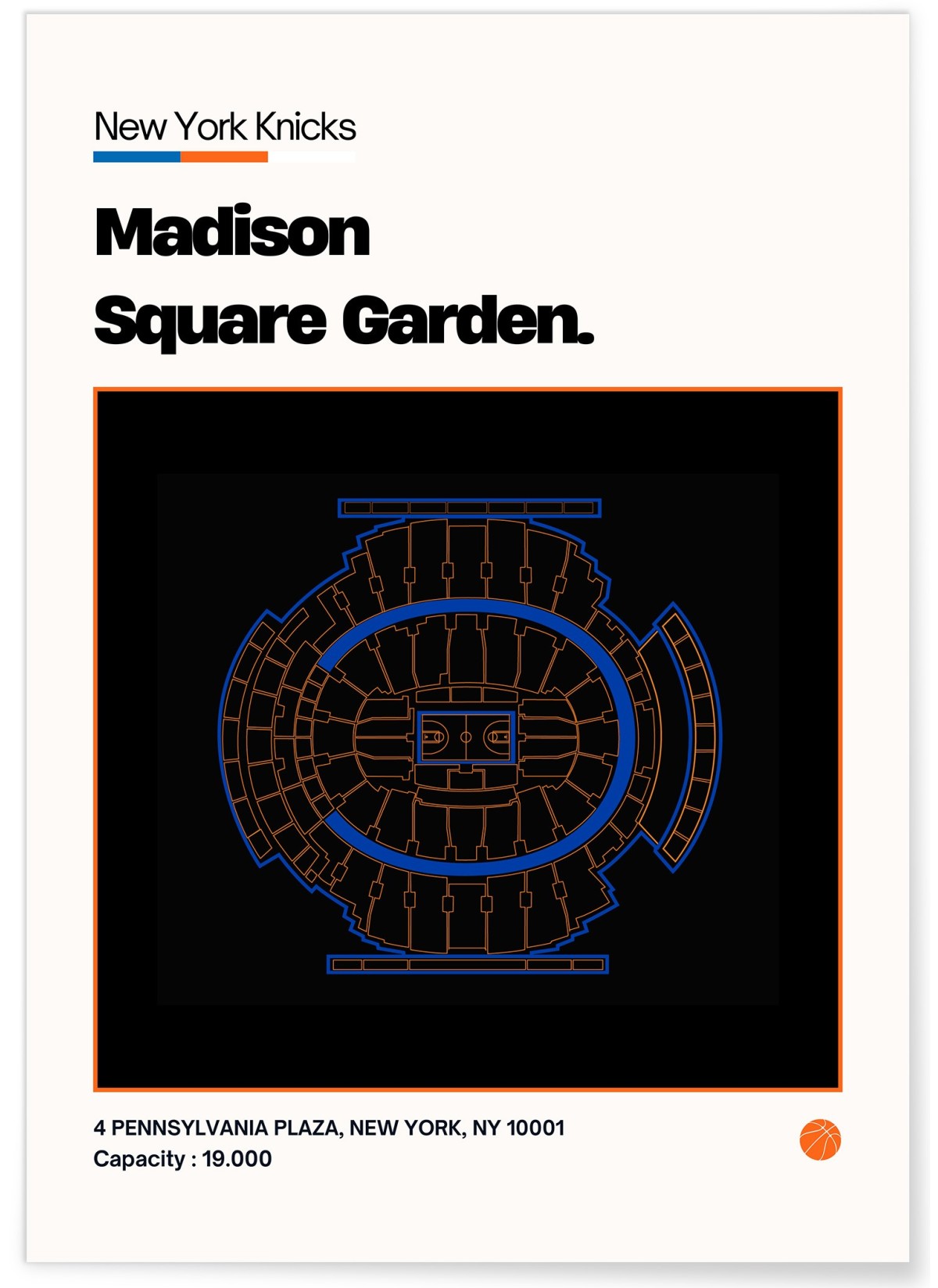 Affiche Madison Square Garden - New York Knicks