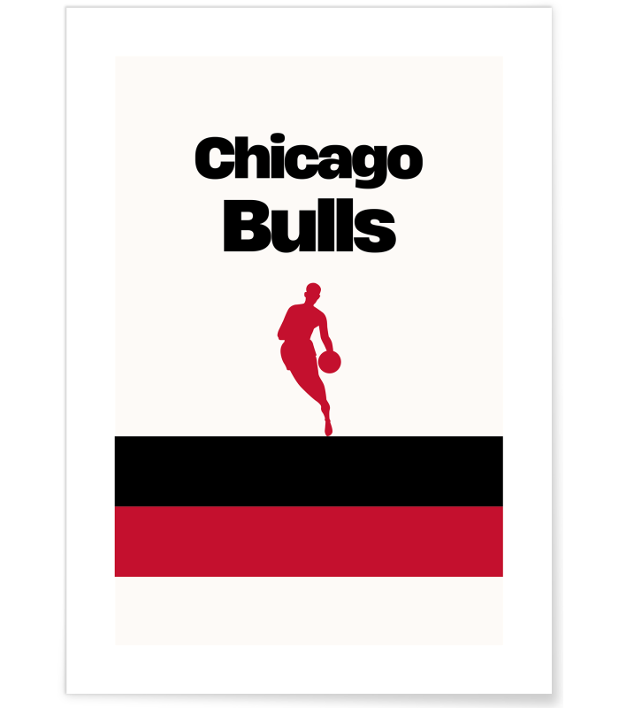 Affiche Chicago Bulls - Design minimaliste