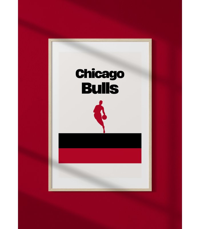 Affiche Chicago Bulls - Design minimaliste