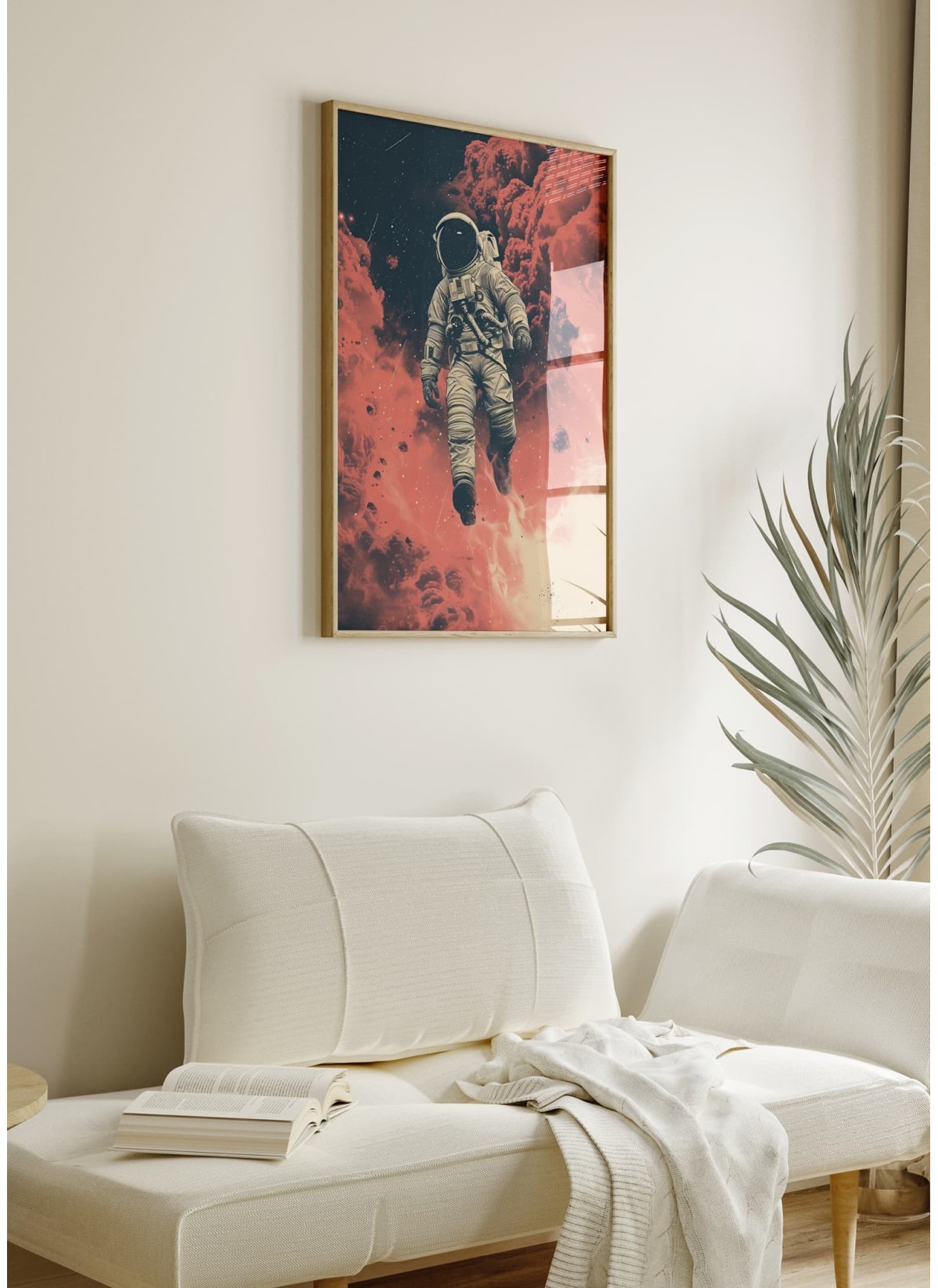 Affiche Astronaute et Nuages Cosmiques