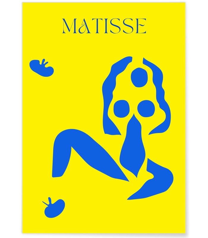 Affiche Matisse "Femme en Bleu" – Couleurs vives et abstraites