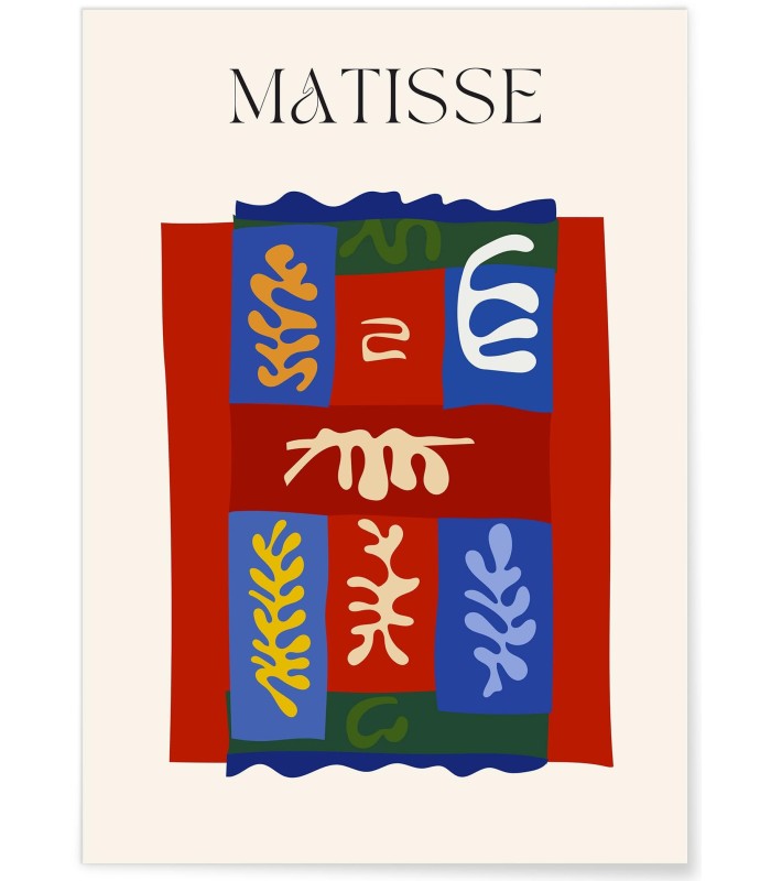 Affiche Matisse "Patchwork Coloré" – Inspiration collage et motifs