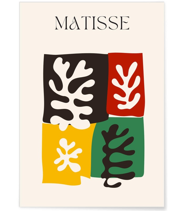 Affiche Matisse "Collage Nature" – Patchwork artistique