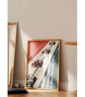 Affiche course automobile vintage - Formule 1