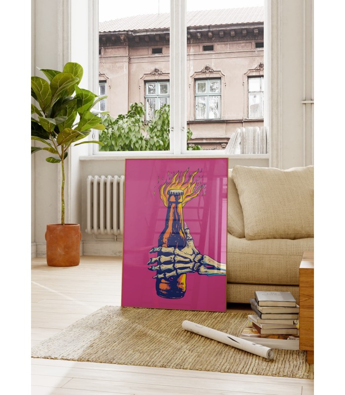 Affiche Squelette Pop Art