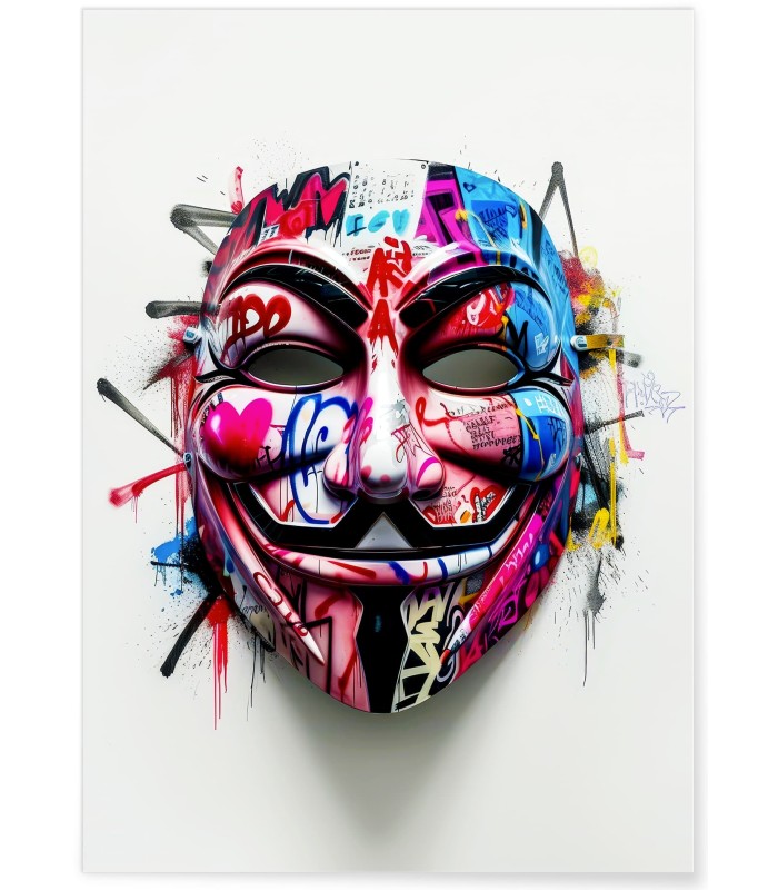 Affiche Masque Graffiti Pop Art