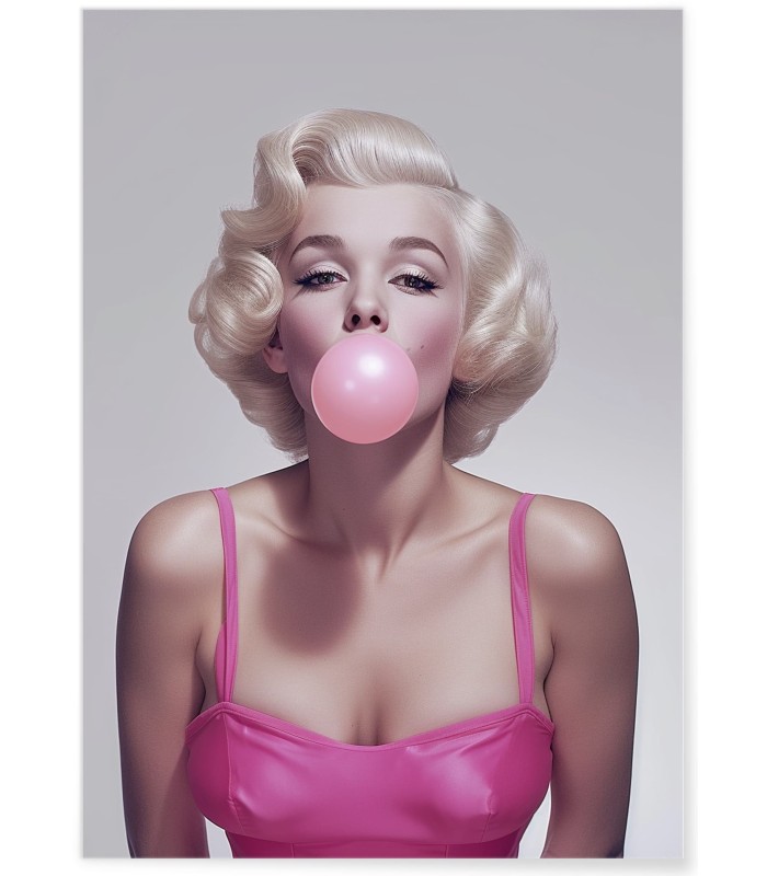 Affiche Marilyn Bubblegum Pop Art