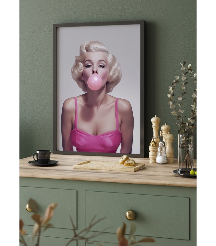 Affiche Marilyn Bubblegum Pop Art