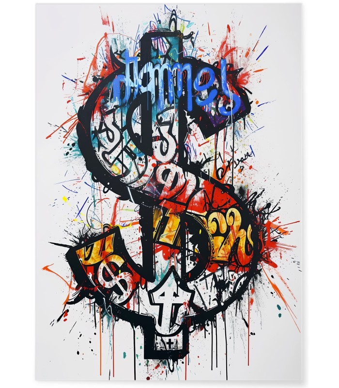 Affiche Dollar Graffiti Pop Art